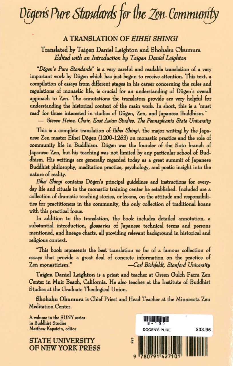 Dogen's Pure Standards for the Zen Community: A Translation of Eihei Shingi - Image 2